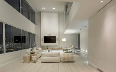White and Bright Modernistic Two-Level El Poblado Condo with Compelling Views