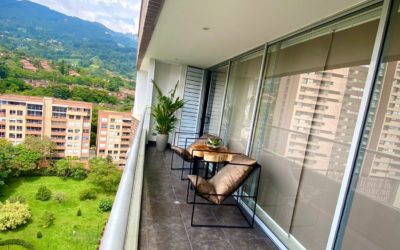 Turnkey 13th Floor Envigado Apartment With Low Monthly Fees and Mountain Views