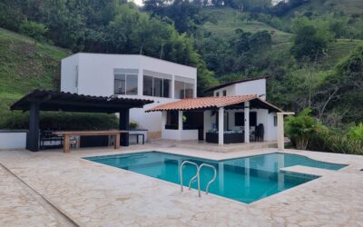 Recently Constructed 10 Bedroom Finca One Hour South Of Medellin On 2.47 Acres With Swimming Pool and Rolling Green Views