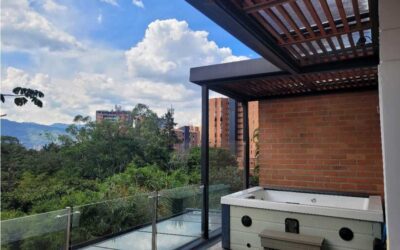 Two Bedroom Envigado Independent Home With High Ceilings, Terrace, Jacuzzi, and Green Views